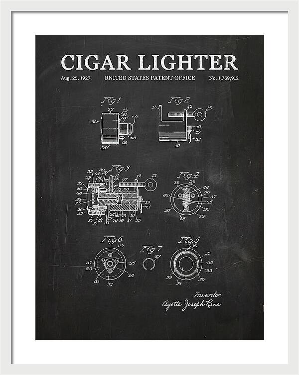 Cigar Lighter Chalkboard Patent Us1769912a