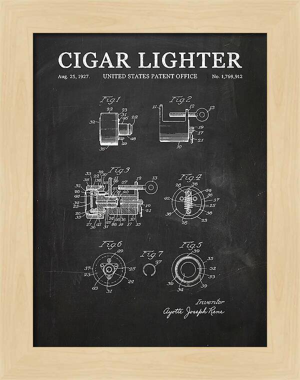 Cigar Lighter Chalkboard Patent Us1769912a