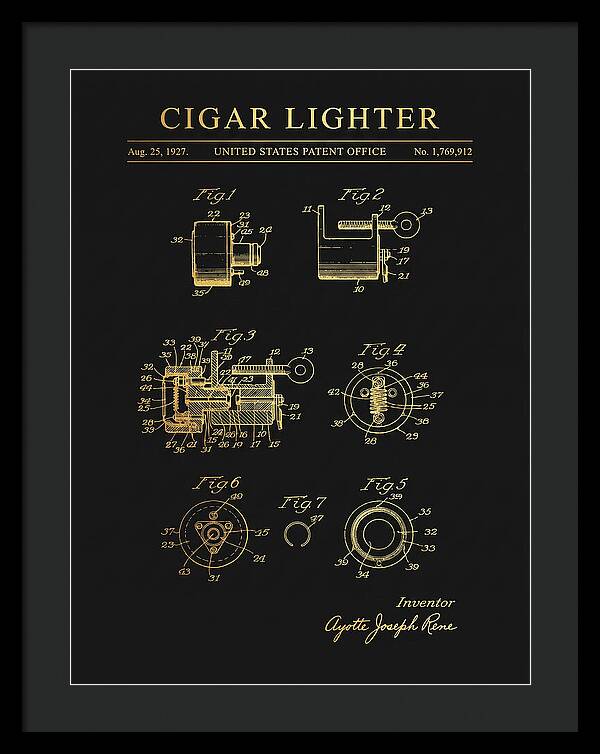 Cigar Lighter Gold Patent Us1769912a