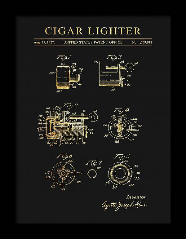 Cigar Lighter Gold Patent Us1769912a