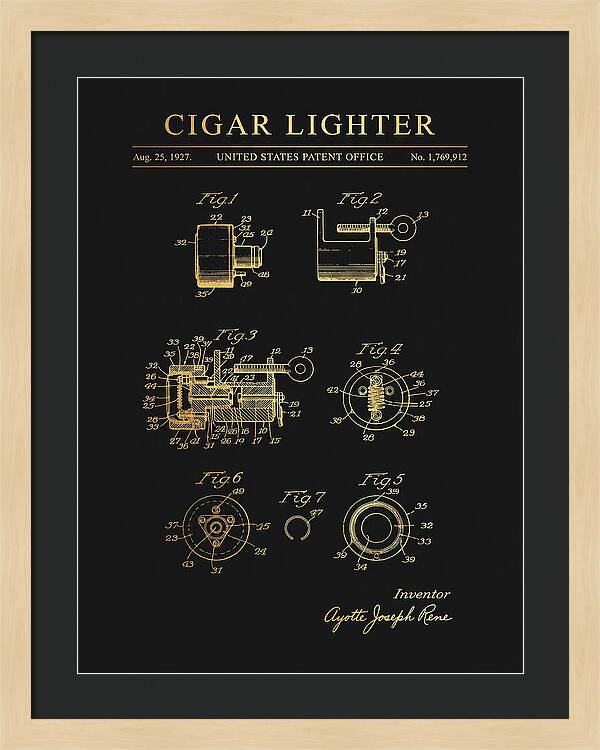 Cigar Lighter Gold Patent Us1769912a