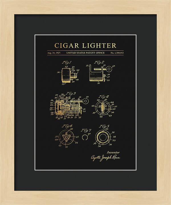 Cigar Lighter Gold Patent Us1769912a
