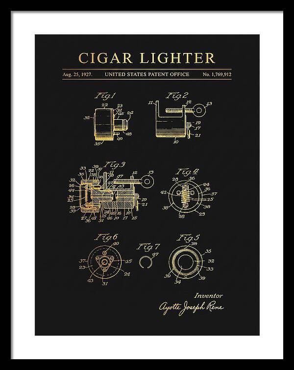 Cigar Lighter Gold Patent Us1769912a