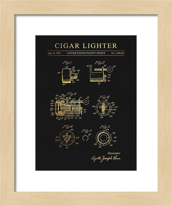 Cigar Lighter Gold Patent Us1769912a