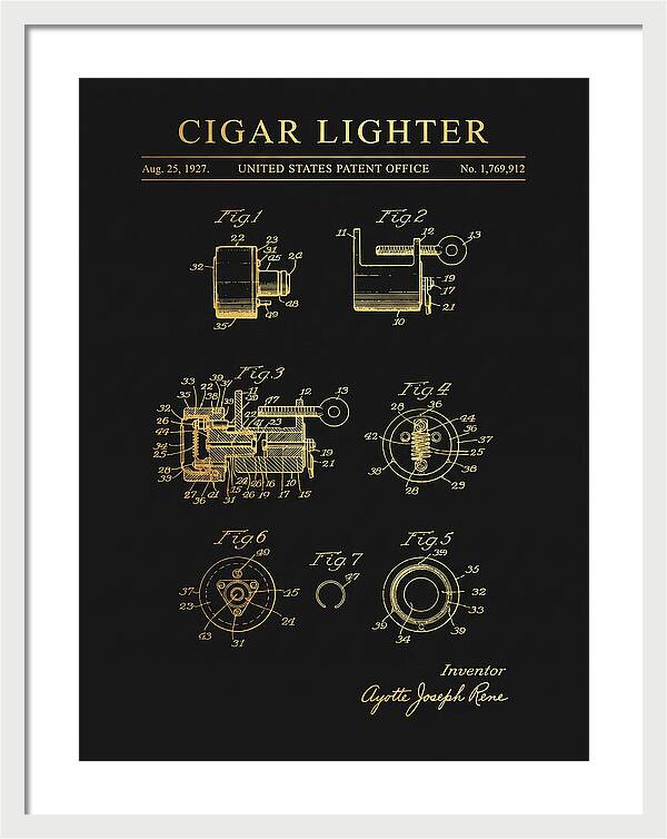 Cigar Lighter Gold Patent Us1769912a