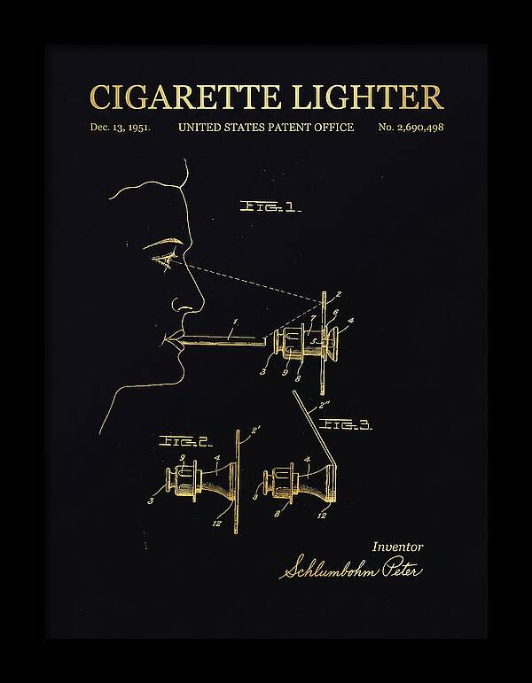 Cigarette Lighter Gold Patent Us2690498a