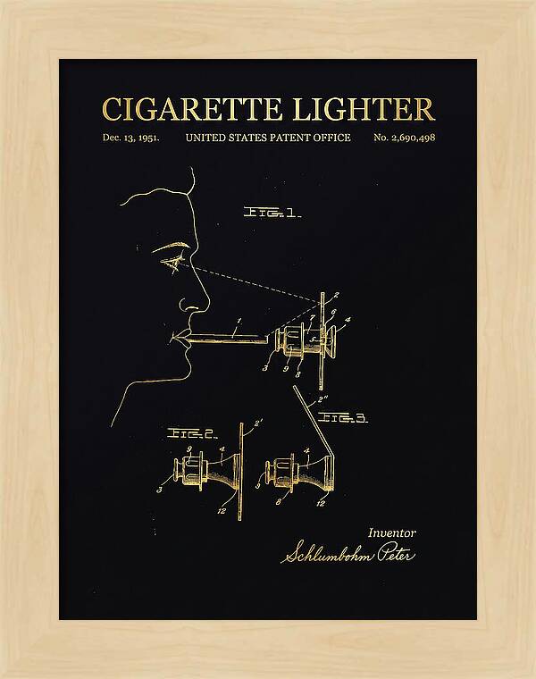 Cigarette Lighter Gold Patent Us2690498a