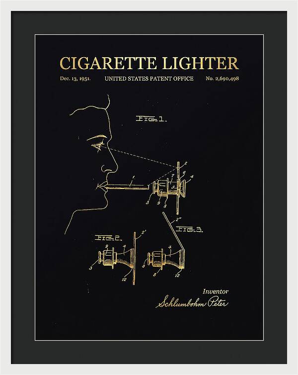 Cigarette Lighter Gold Patent Us2690498a