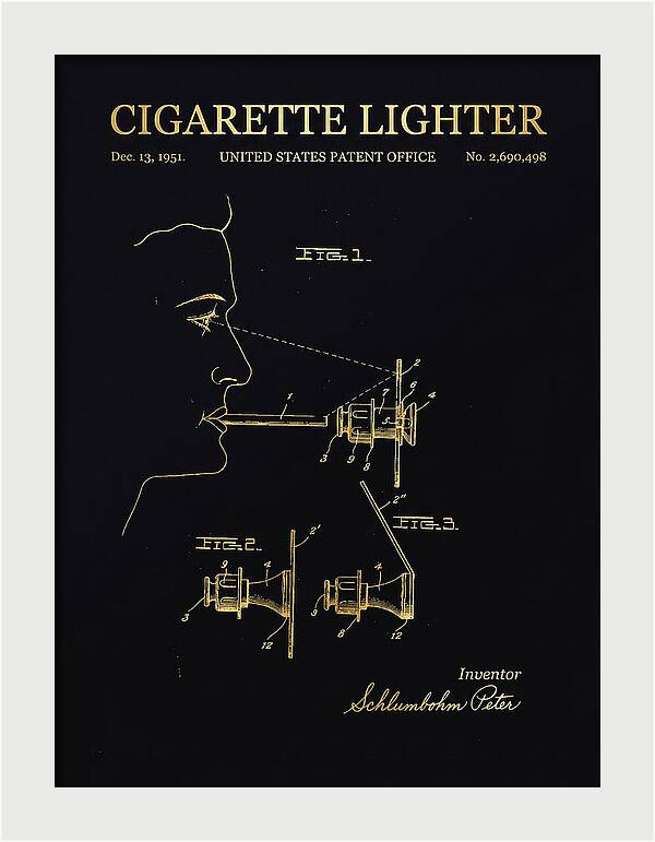 Cigarette Lighter Gold Patent Us2690498a