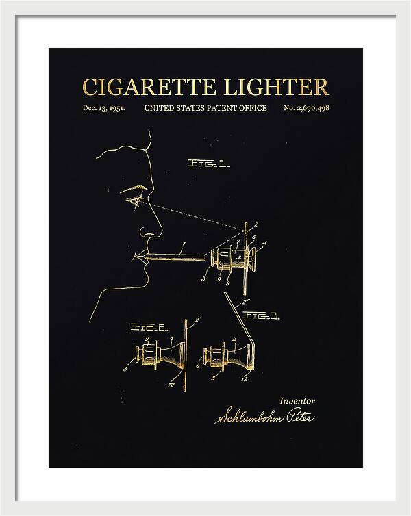 Cigarette Lighter Gold Patent Us2690498a