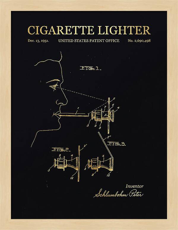 Cigarette Lighter Gold Patent Us2690498a