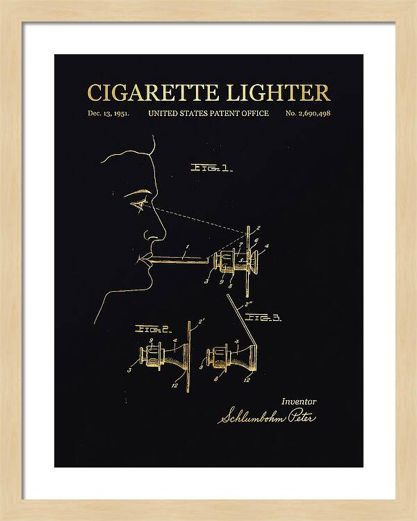 Cigarette Lighter Gold Patent Us2690498a