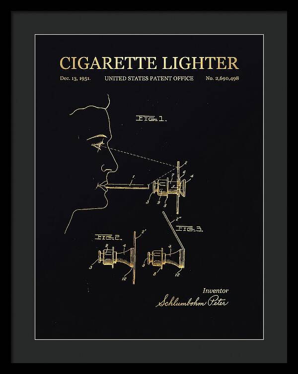 Cigarette Lighter Gold Patent Us2690498a