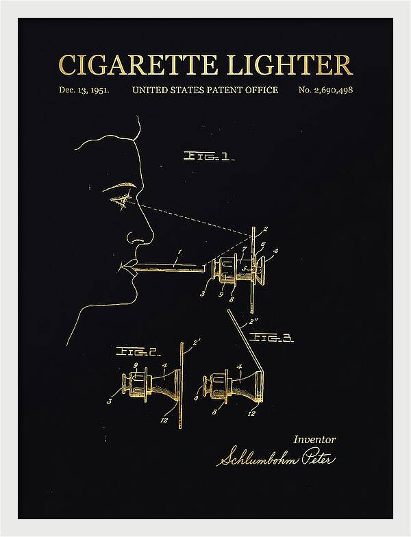 Cigarette Lighter Gold Patent Us2690498a