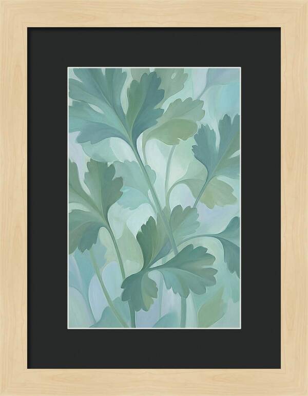 Cilantro Leaves In Soft Green