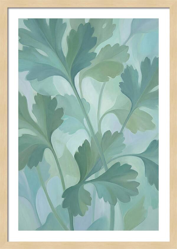 Cilantro Leaves In Soft Green