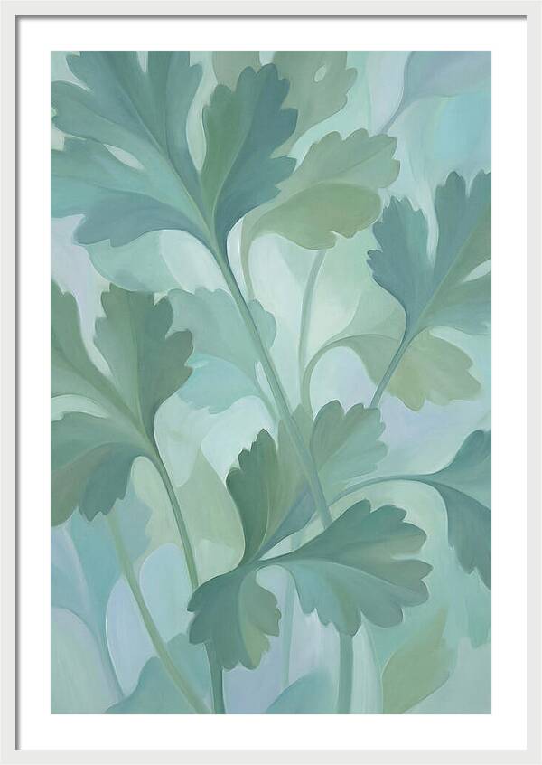 Cilantro Leaves In Soft Green