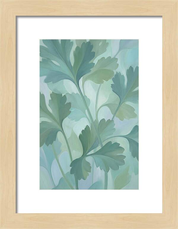 Cilantro Leaves In Soft Green