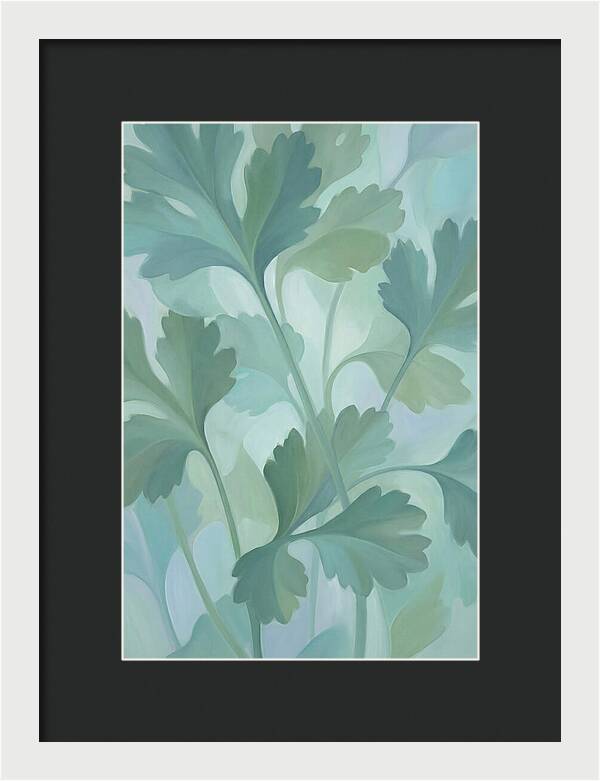 Cilantro Leaves In Soft Green