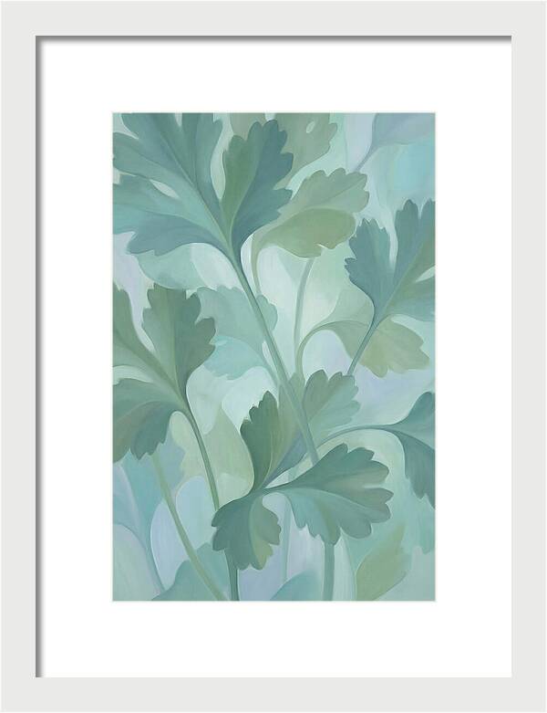 Cilantro Leaves In Soft Green