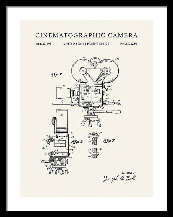 Cinematographic Camera Minimalist Patent Us2072091a