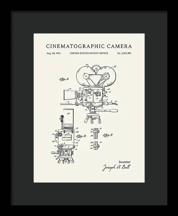 Cinematographic Camera Minimalist Patent Us2072091a