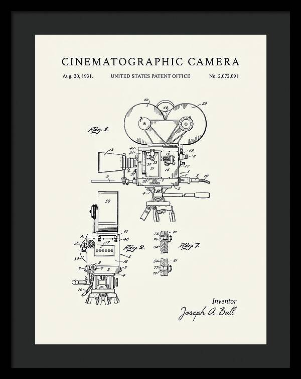 Cinematographic Camera Minimalist Patent Us2072091a