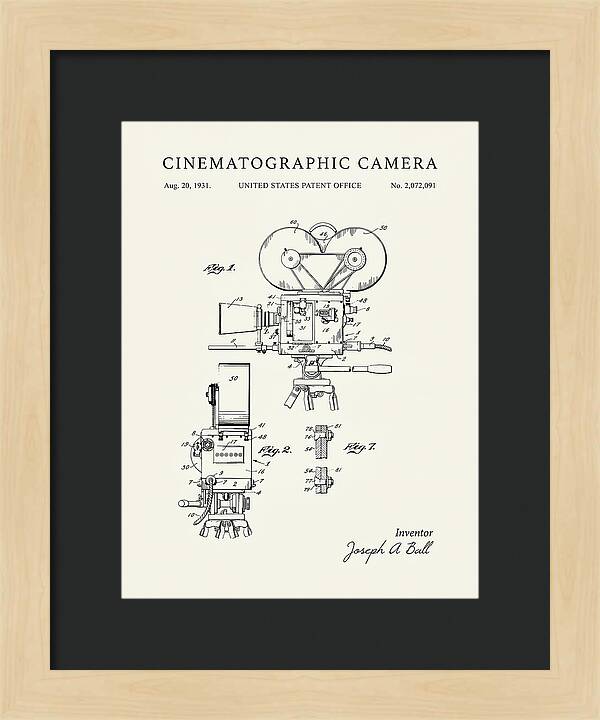 Cinematographic Camera Minimalist Patent Us2072091a