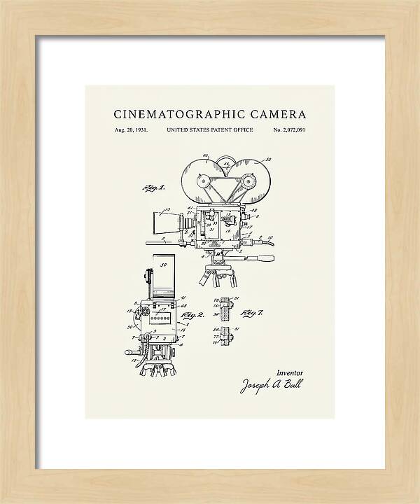 Cinematographic Camera Minimalist Patent Us2072091a