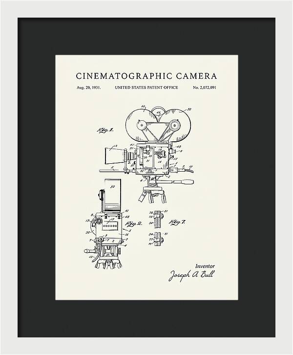 Cinematographic Camera Minimalist Patent Us2072091a