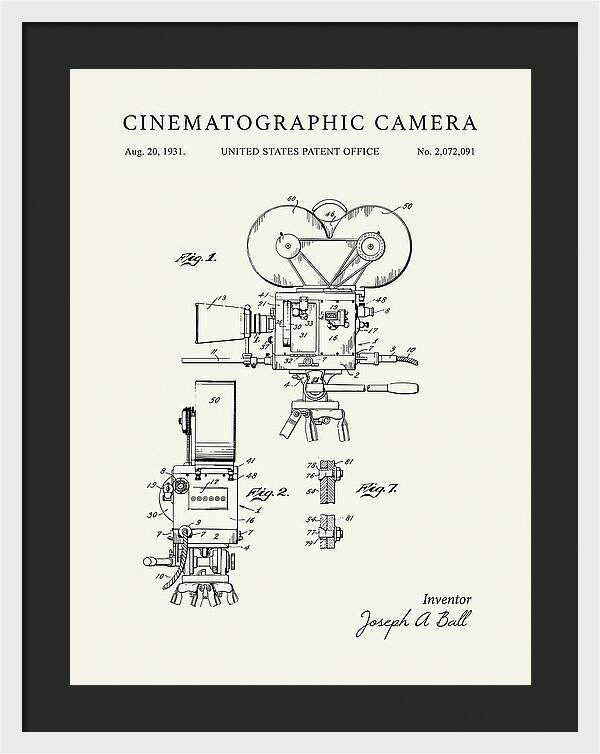 Cinematographic Camera Minimalist Patent Us2072091a