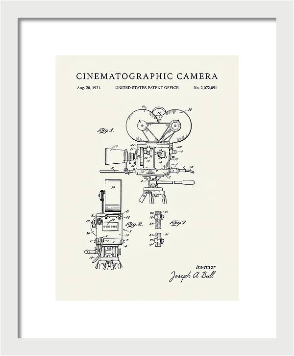 Cinematographic Camera Minimalist Patent Us2072091a