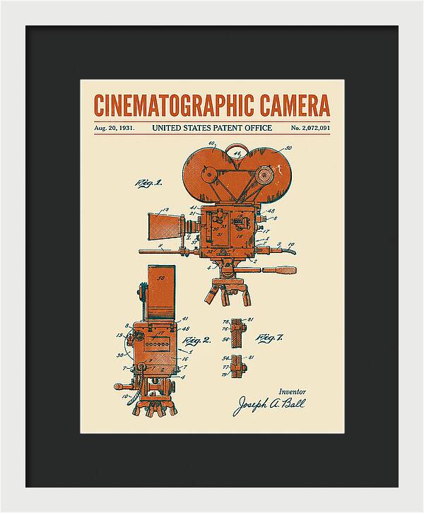 Cinematographic Camera Retro Patent Us2072091a