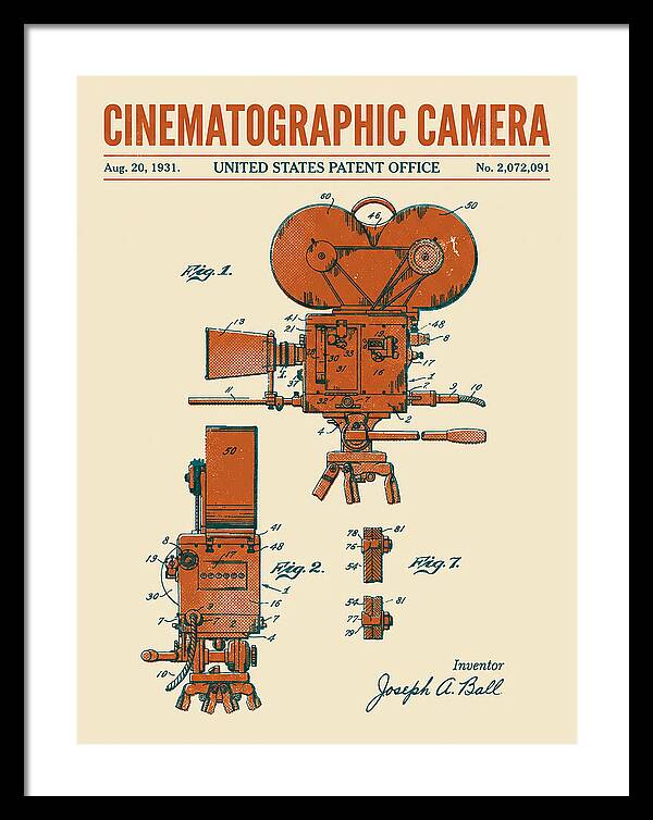 Cinematographic Camera Retro Patent Us2072091a