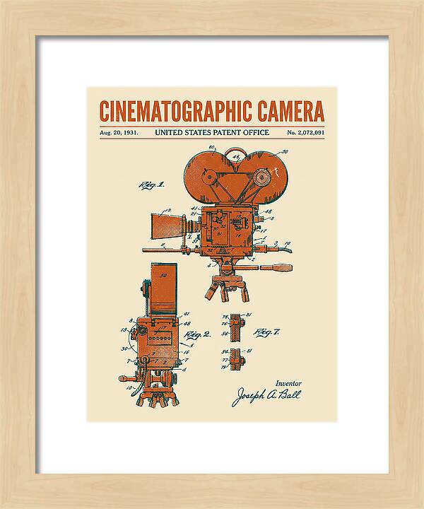 Cinematographic Camera Retro Patent Us2072091a
