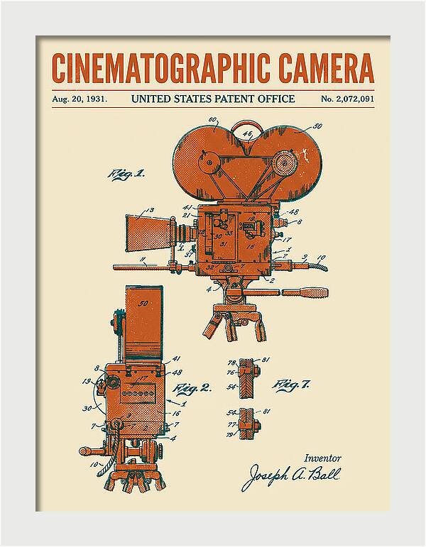 Cinematographic Camera Retro Patent Us2072091a
