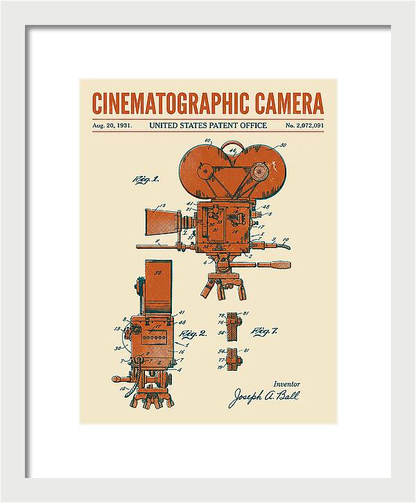 Cinematographic Camera Retro Patent Us2072091a