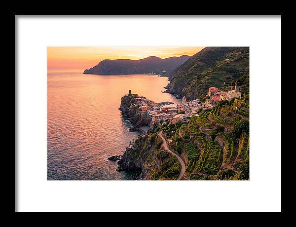 Cinque Terre Coastline At Sunset