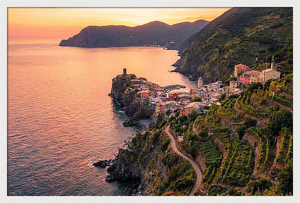 Cinque Terre Coastline At Sunset
