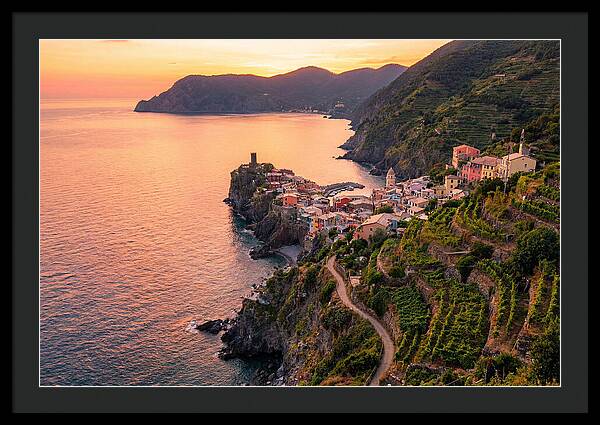 Cinque Terre Coastline At Sunset