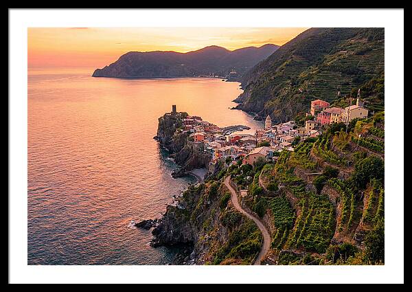 Cinque Terre Coastline At Sunset