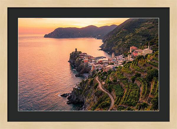 Cinque Terre Coastline At Sunset
