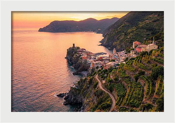 Cinque Terre Coastline At Sunset