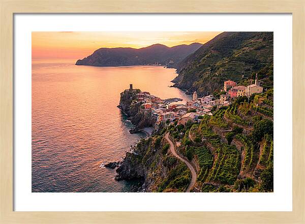 Cinque Terre Coastline At Sunset