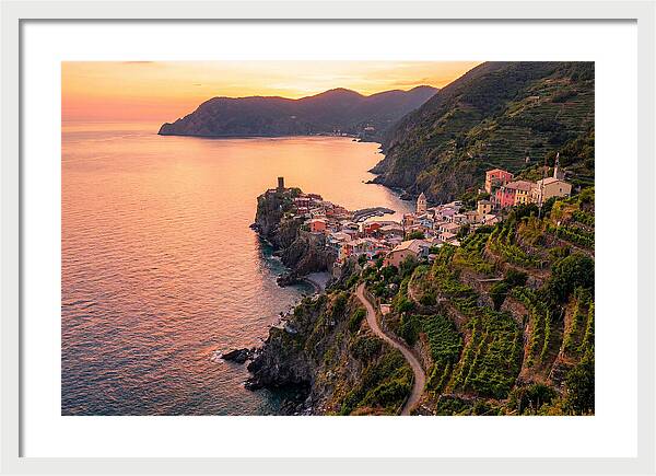 Cinque Terre Coastline At Sunset