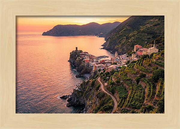 Cinque Terre Coastline At Sunset