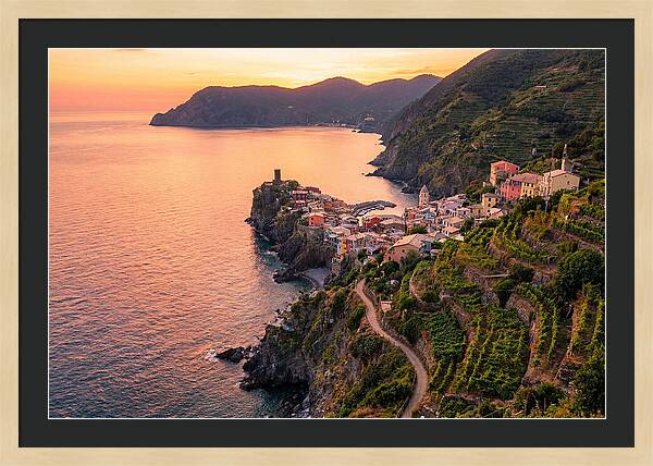 Cinque Terre Coastline At Sunset