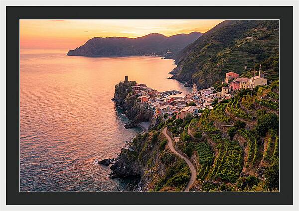 Cinque Terre Coastline At Sunset