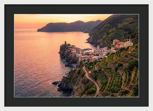 Cinque Terre Coastline At Sunset