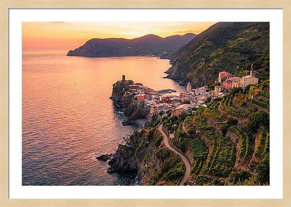 Cinque Terre Coastline At Sunset